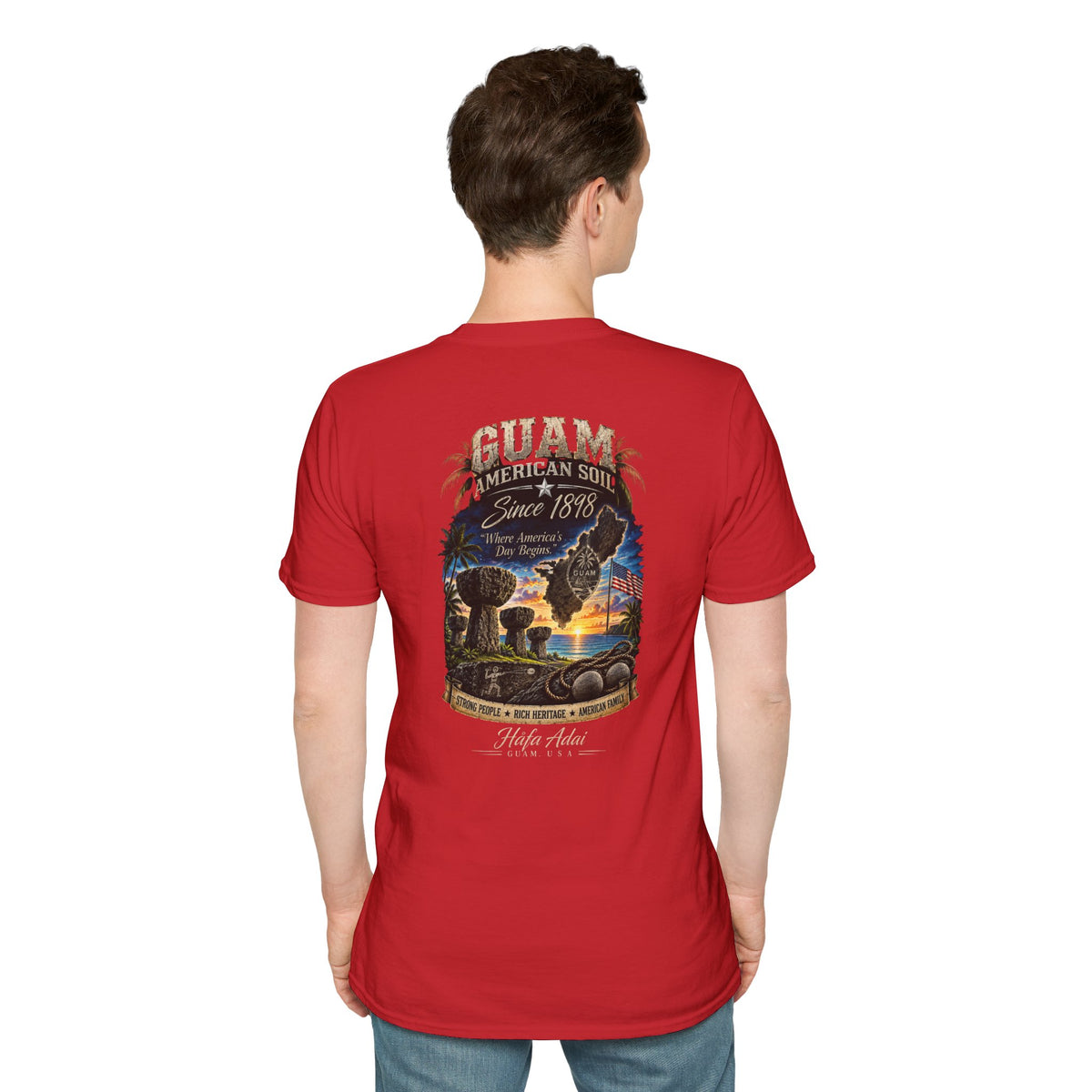 Guam American Soil Since 1898 Graphic T-Shirt - Håfa Adai Pride