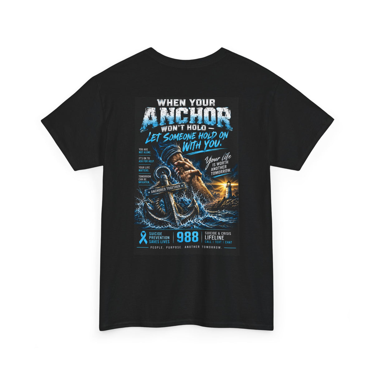 When Your Anchor Won’t Hold Tee — Suicide Awareness Nautical Support Shirt