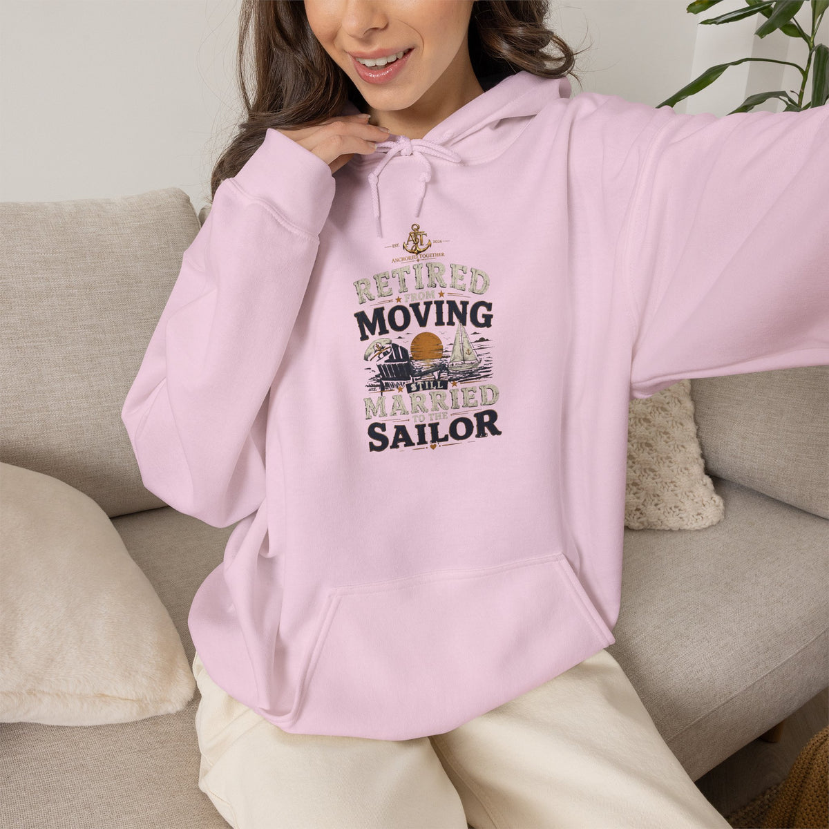 Retired Sailor Hoodie – "Retired Moving Weathered Sailor" Nautical Retirement Sweatshirt