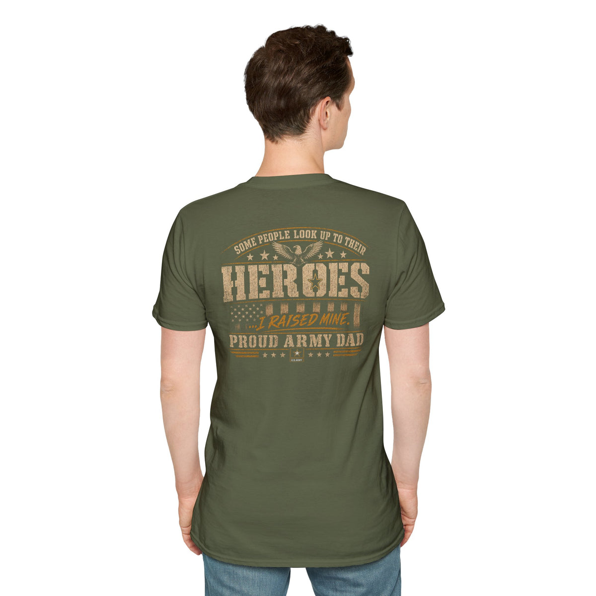 Proud Army Dad Shirt – I Raised My Hero | Army Father Military T-Shirt