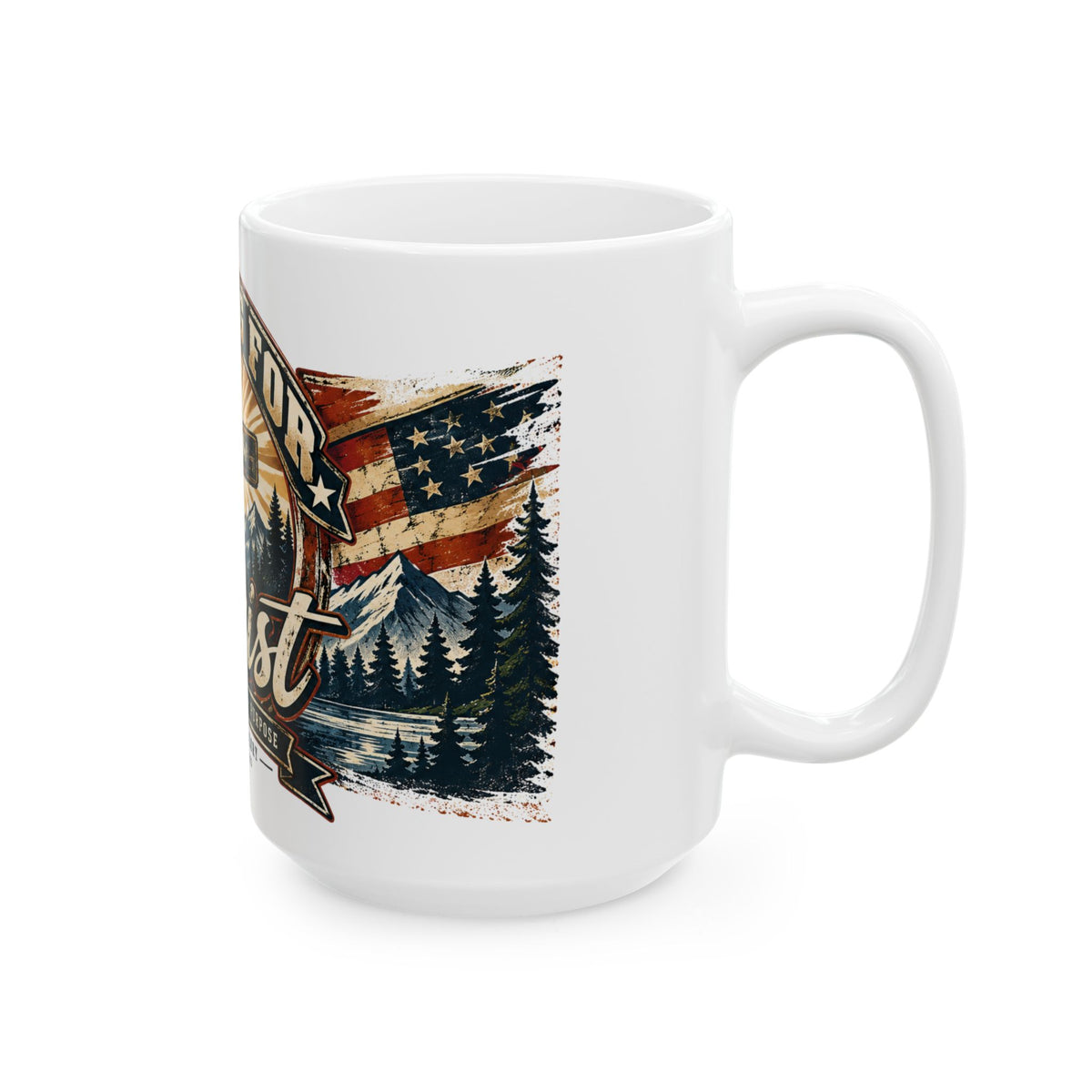 Working for Christ Ceramic Mug — Faith, Service & Purpose Coffee Cup (15oz)
