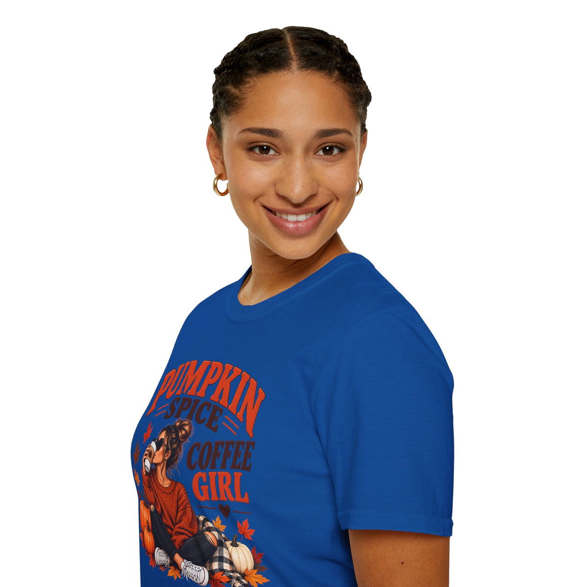 Pumpkin Spice Coffee Girl T‑Shirt — Autumn Cozy Fall Graphic Tee