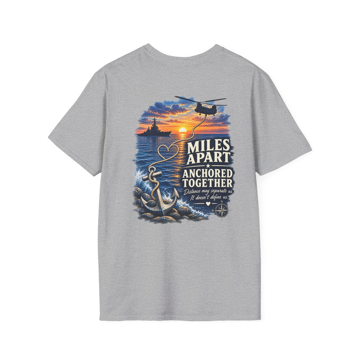 Miles Apart, Anchored Together — Military Deployment Shirt