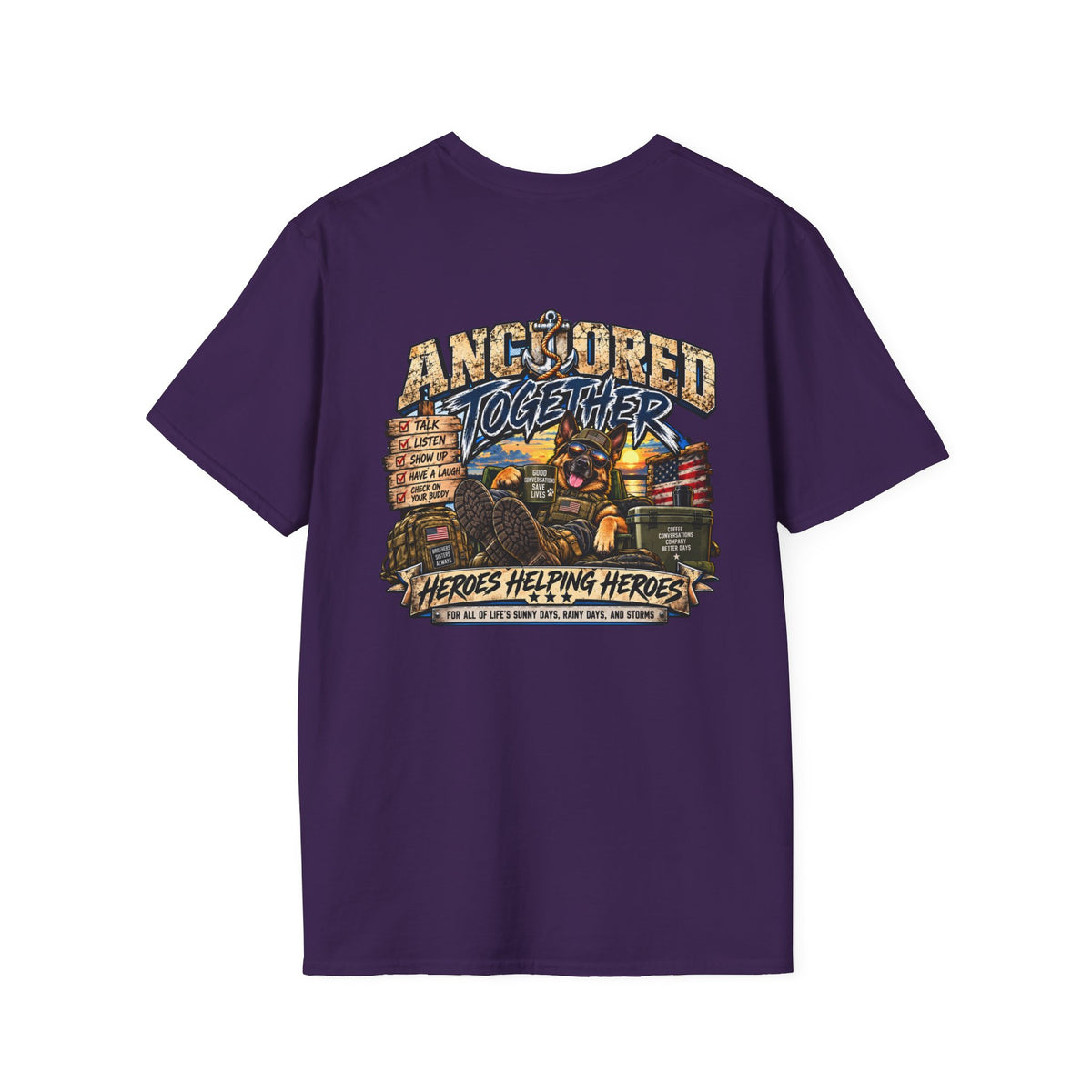 Anchored Together T-Shirt — Heroes Helping Heroes Vintage