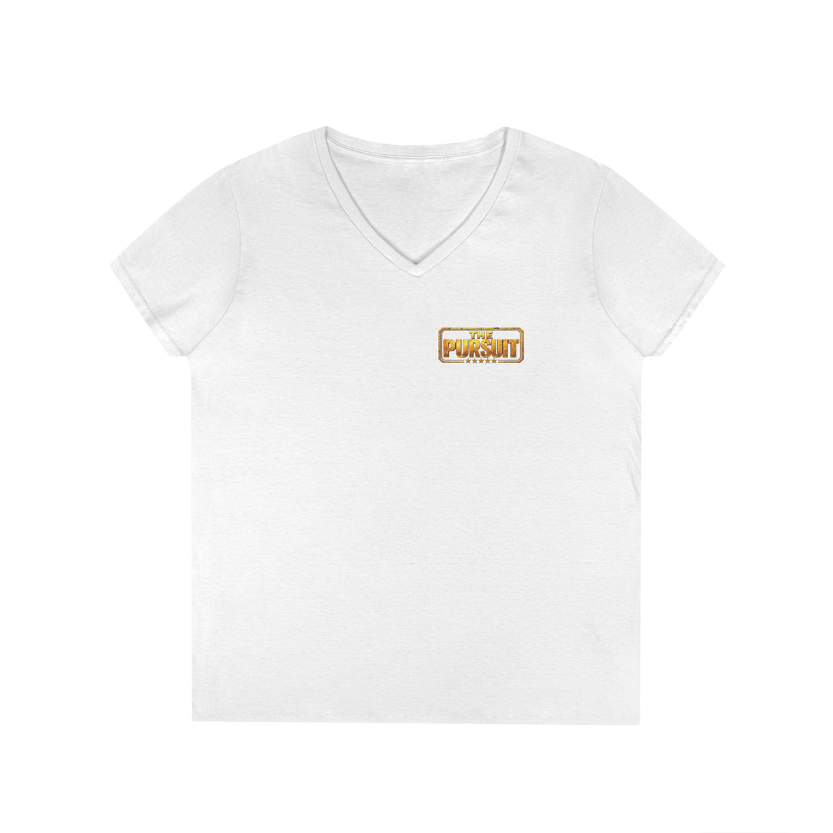 The Pursuit Mission in Progress V-Neck Tee — Travel Packing Graphic