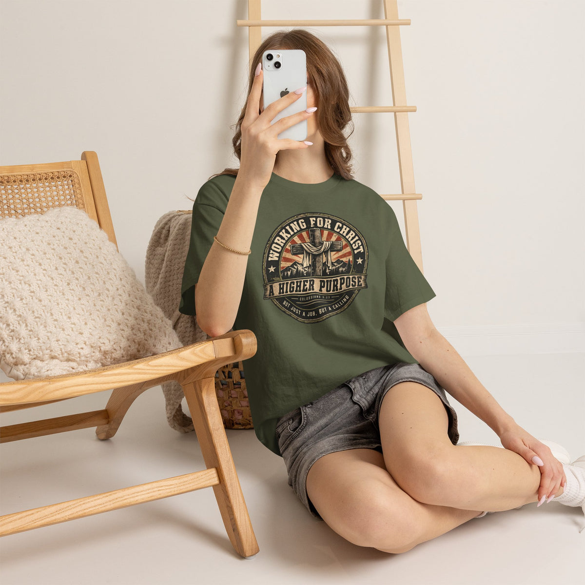 Chaplain T‑Shirt — "Working for Christ: A Higher Purpose" Christian Tee