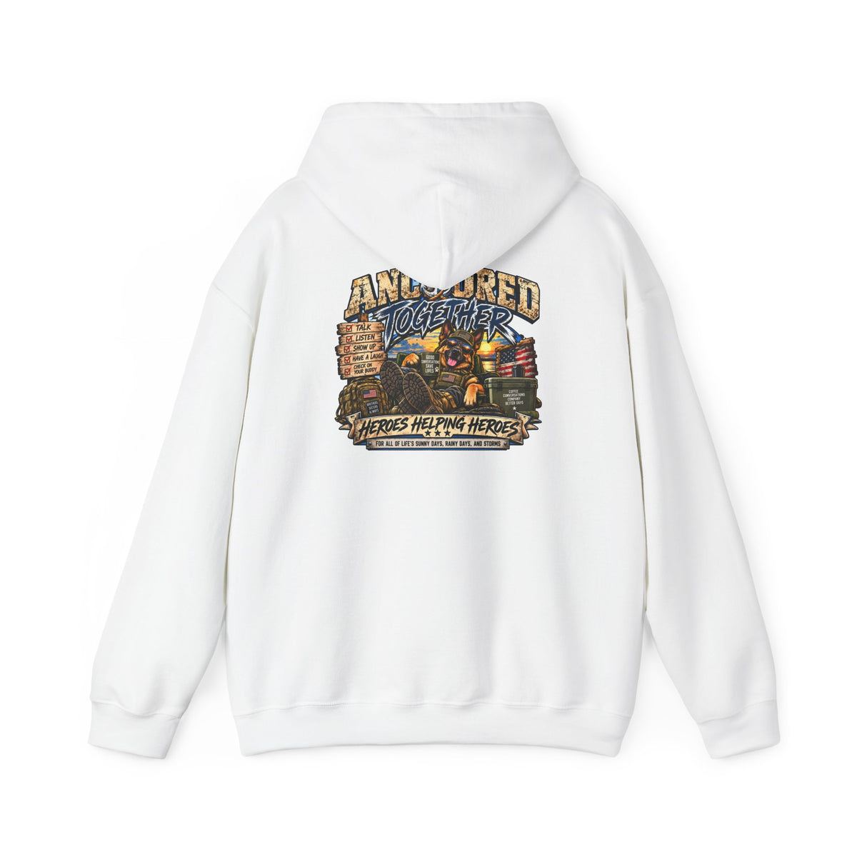 Anchored Together Hoodie — Heros Helping Heros