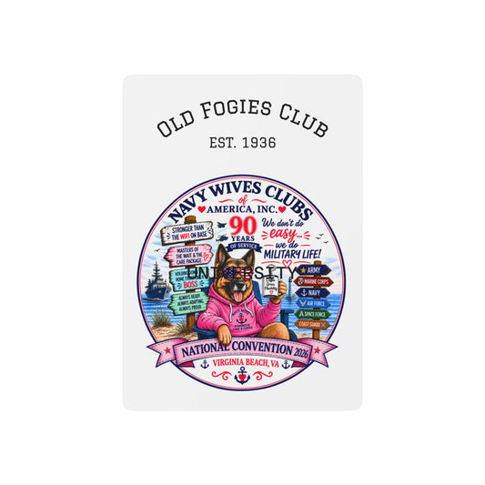 Navy Wives Club Poker Playing Cards — Custom Convention Design - OLD FOGIES CLUB