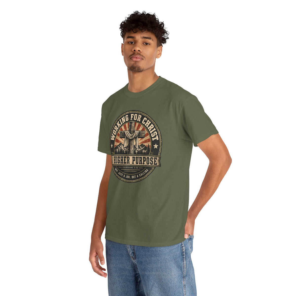 Chaplain T‑Shirt — "Working for Christ: A Higher Purpose" Christian Tee