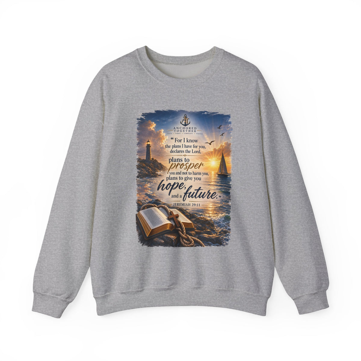 Jeremiah 29:11 Crewneck Sweatshirt — 'Plans to Prosper' Christian Faith Gift for Women
