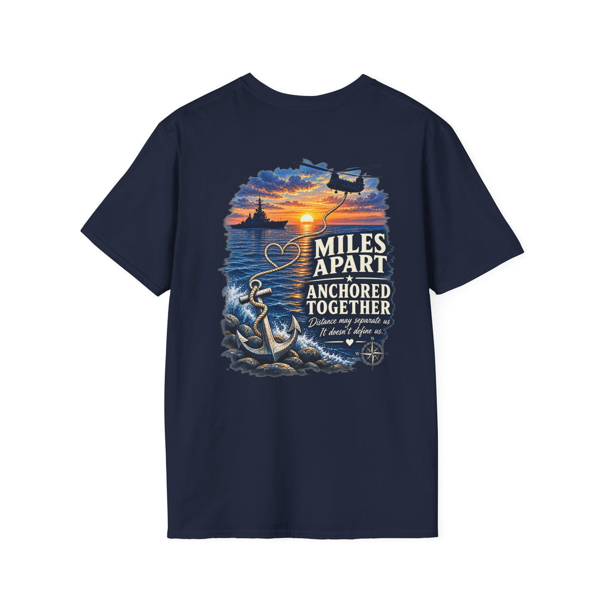 Miles Apart, Anchored Together — Military Deployment Shirt