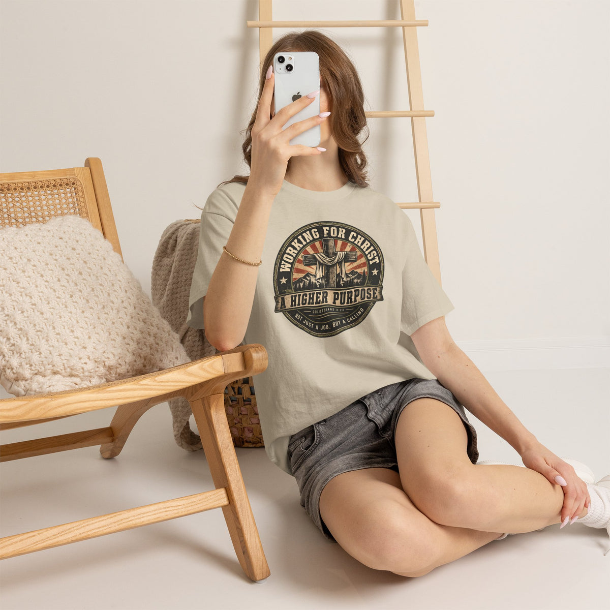 Chaplain T‑Shirt — "Working for Christ: A Higher Purpose" Christian Tee