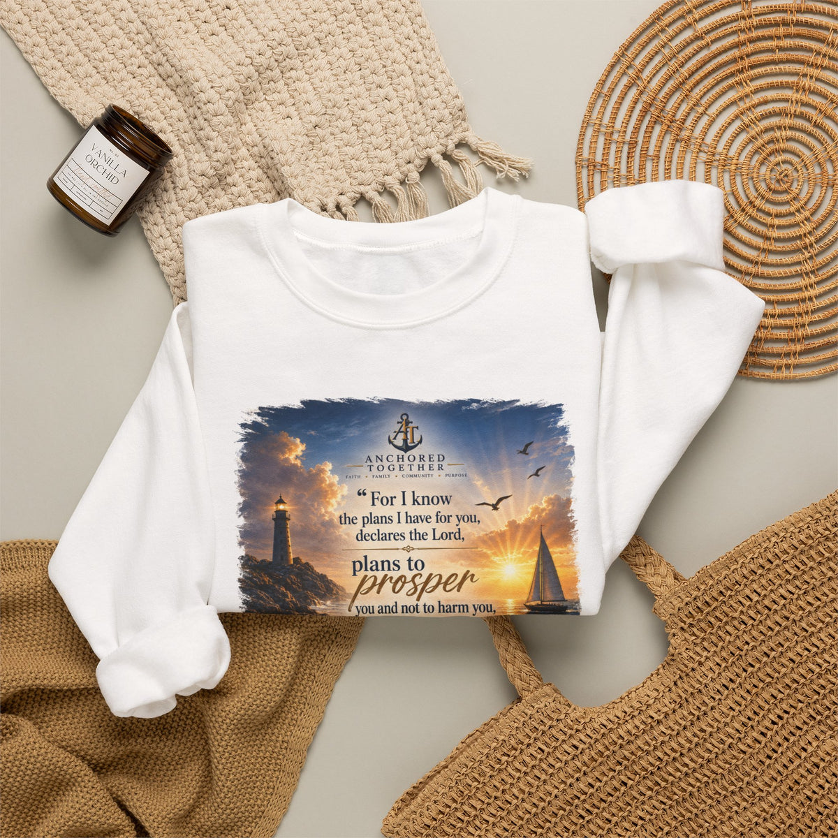 Jeremiah 29:11 Crewneck Sweatshirt — 'Plans to Prosper' Christian Faith Gift for Women