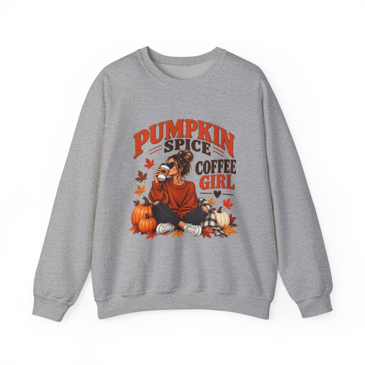 Pumpkin Spice Coffee Girl Sweatshirt — Cozy Fall Pullover for Coffee Lovers