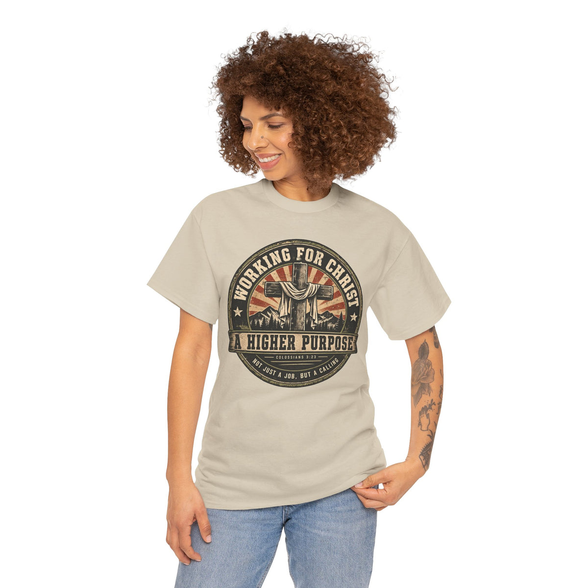 Chaplain T‑Shirt — "Working for Christ: A Higher Purpose" Christian Tee