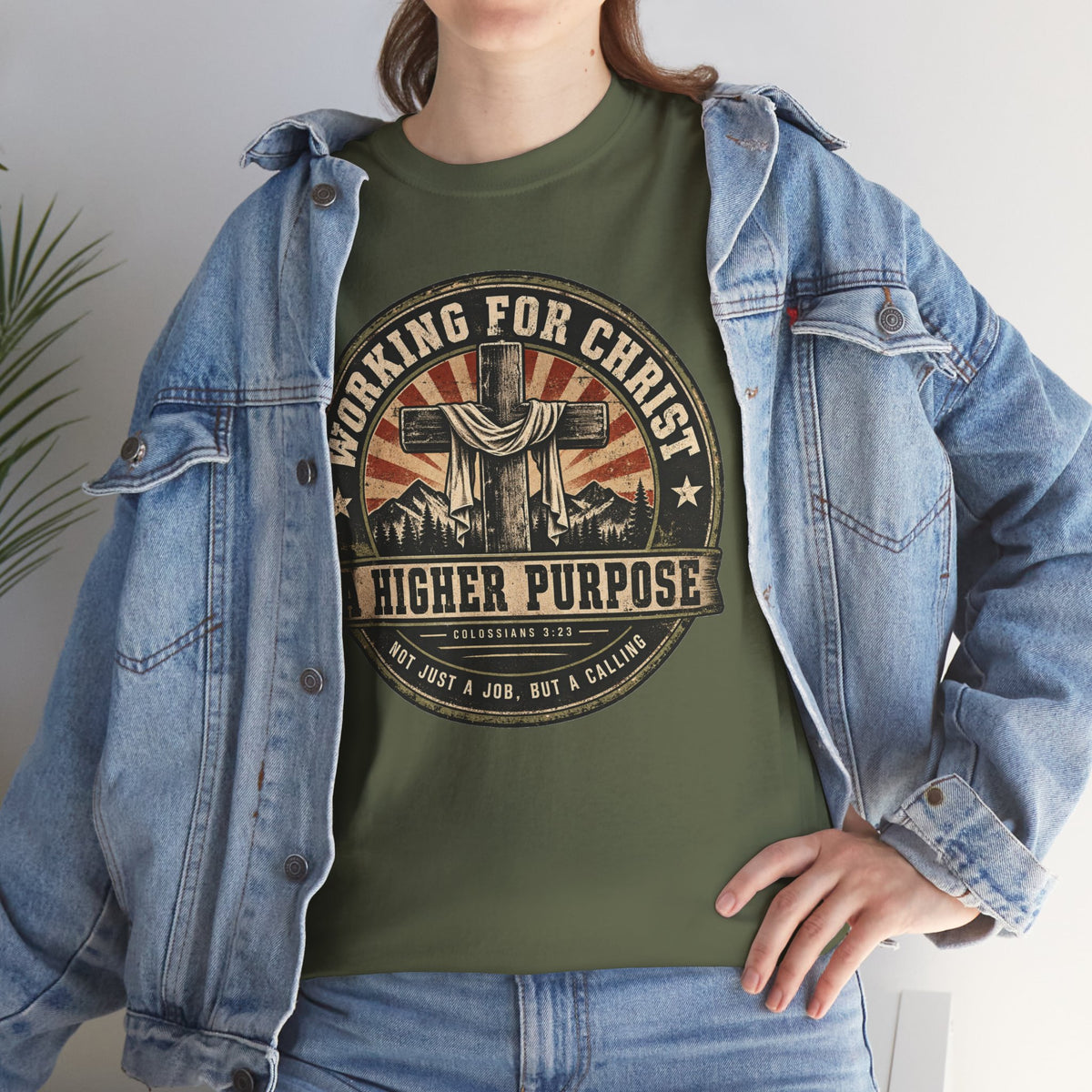 Chaplain T‑Shirt — "Working for Christ: A Higher Purpose" Christian Tee