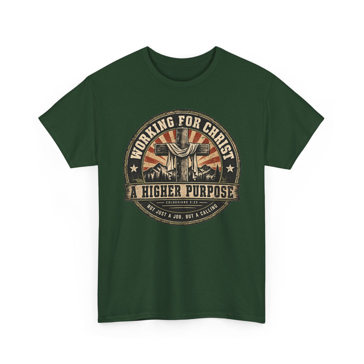 Chaplain T‑Shirt — "Working for Christ: A Higher Purpose" Christian Tee