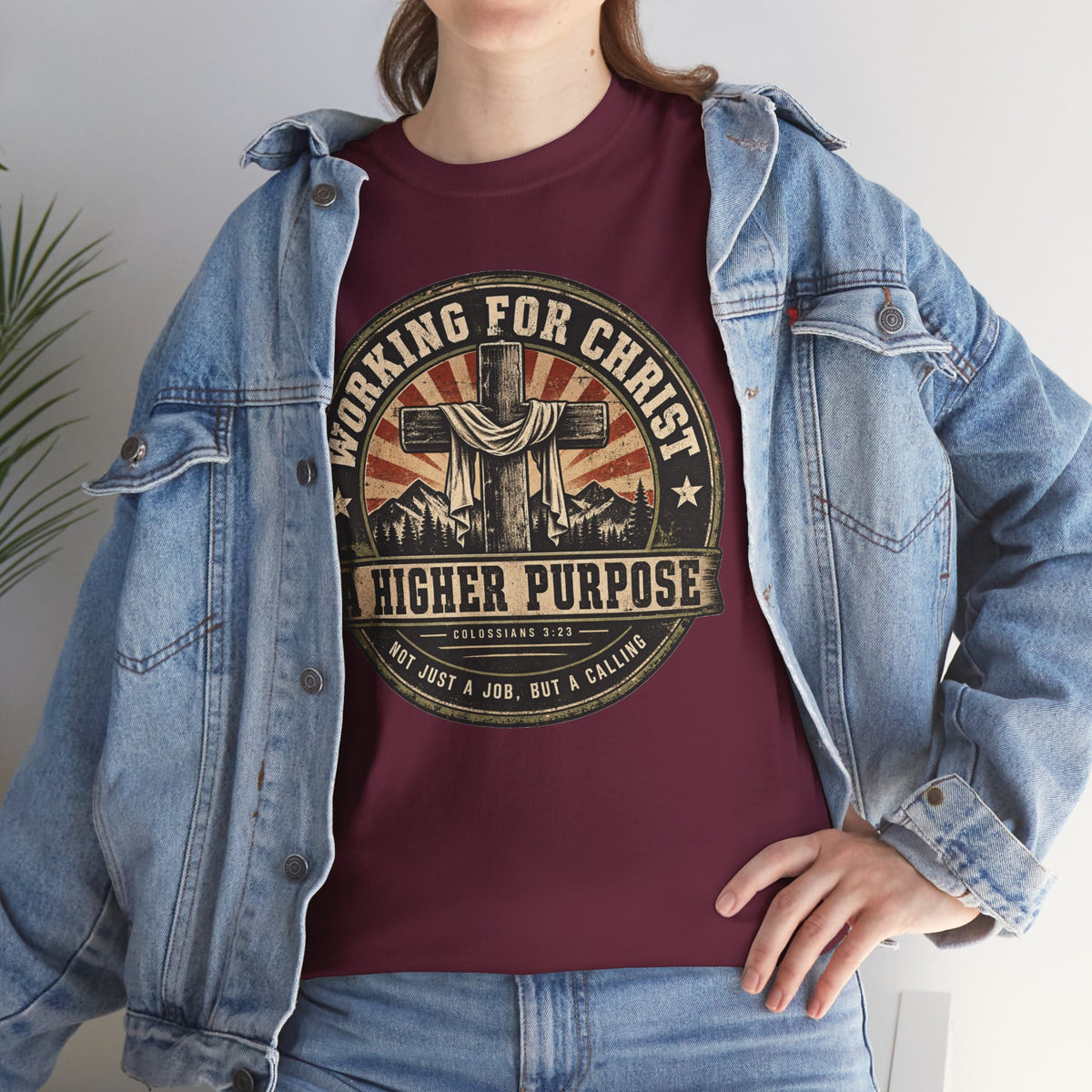 Chaplain T‑Shirt — "Working for Christ: A Higher Purpose" Christian Tee