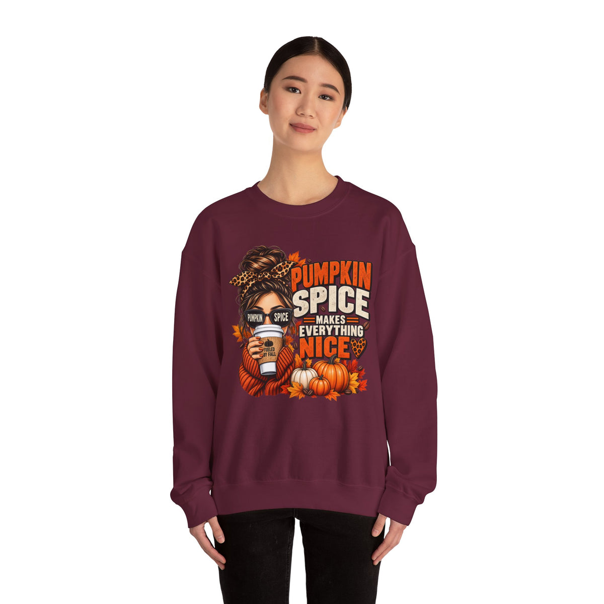 Pumpkin Spice Makes Everything Nice – Cozy Fall Sweatshirt