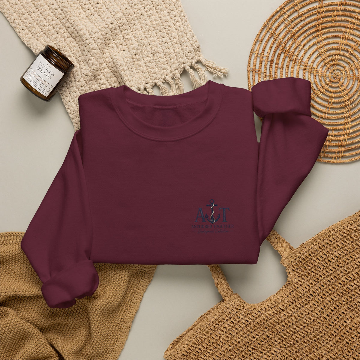 Miles Apart, Anchored Together — Military Family Crewneck Sweatshirt