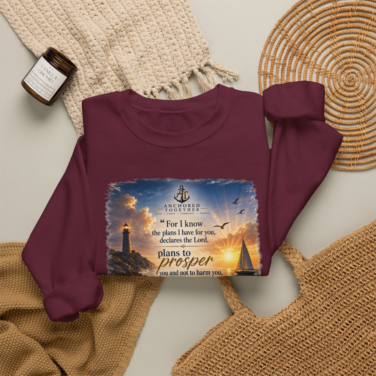 Jeremiah 29:11 Crewneck Sweatshirt — 'Plans to Prosper' Christian Faith Gift for Women