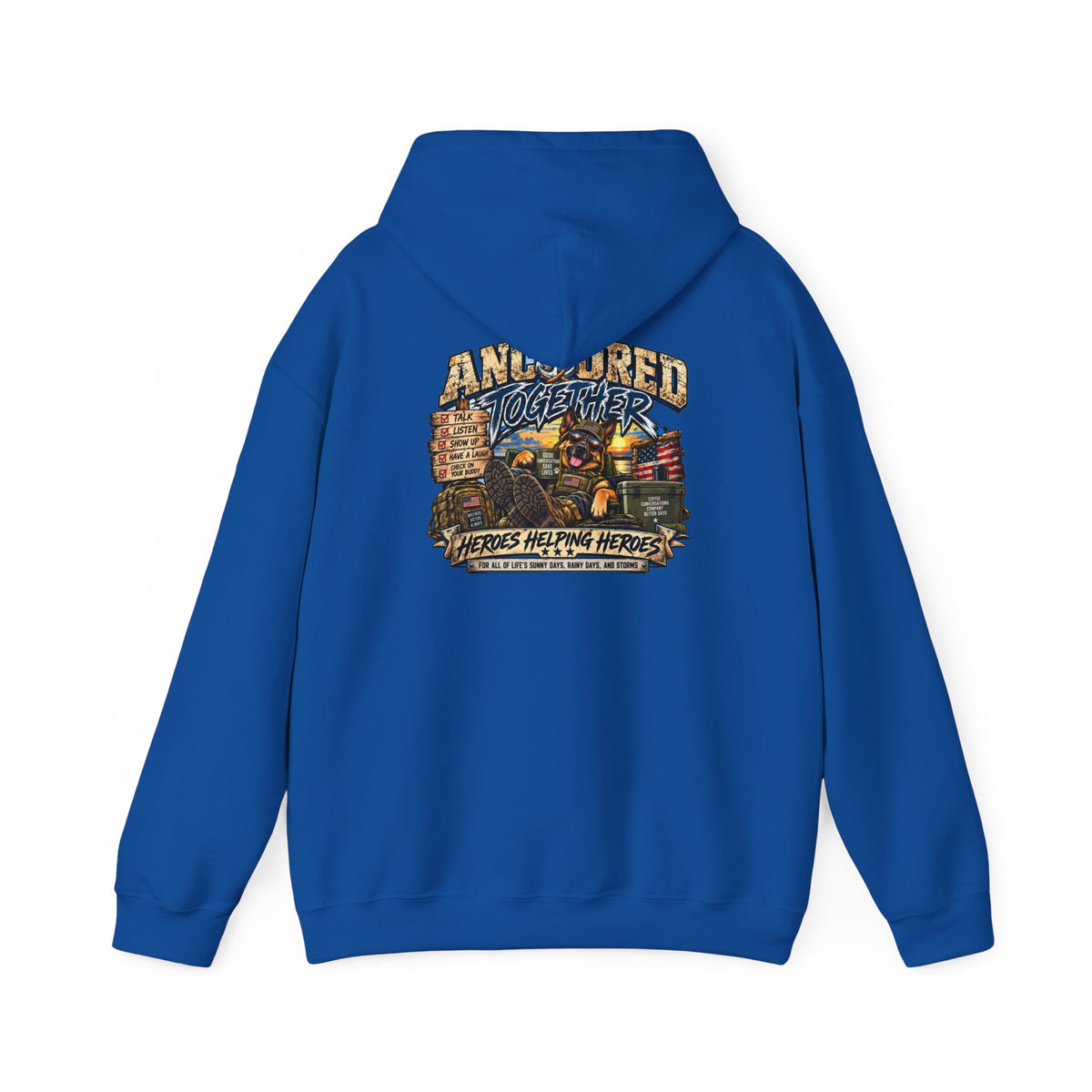 Anchored Together Hoodie — Heros Helping Heros