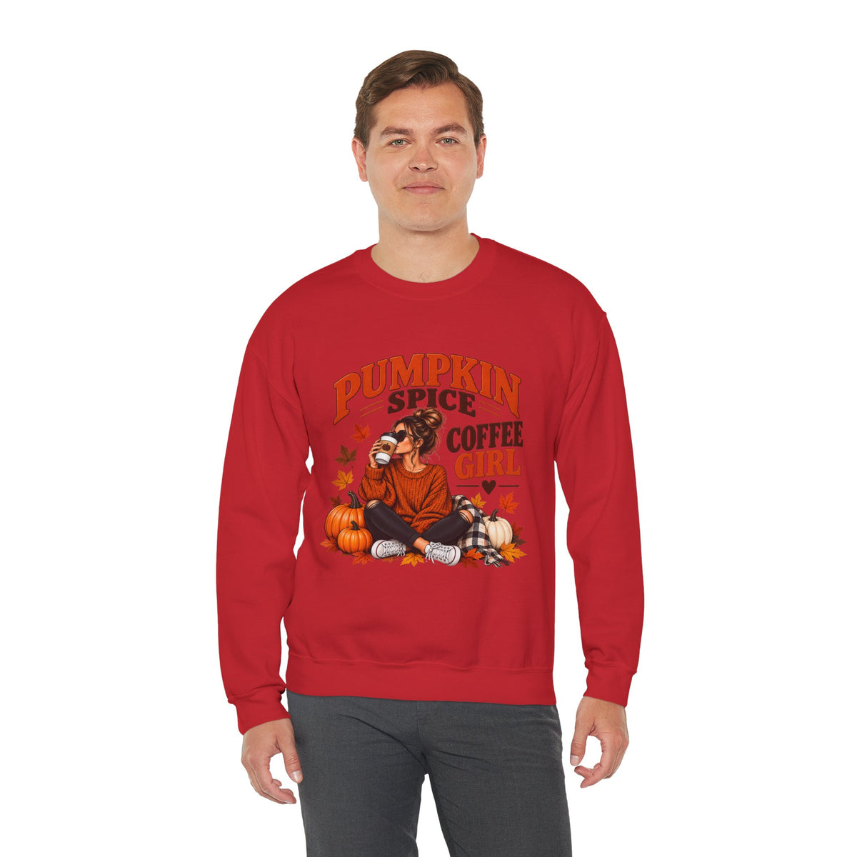 Pumpkin Spice Coffee Girl Sweatshirt — Cozy Fall Pullover for Coffee Lovers