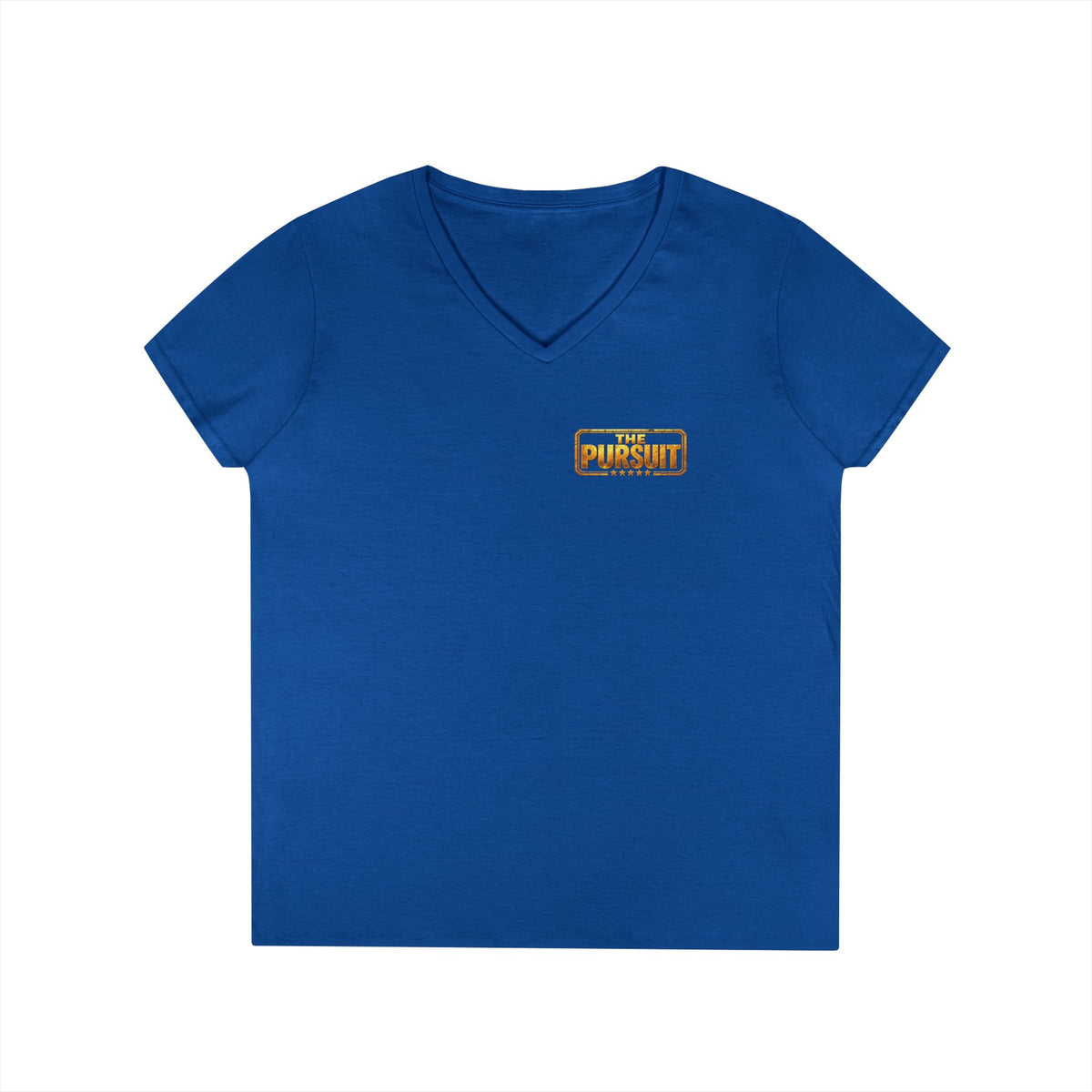 The Pursuit Mission in Progress V-Neck Tee — Travel Packing Graphic