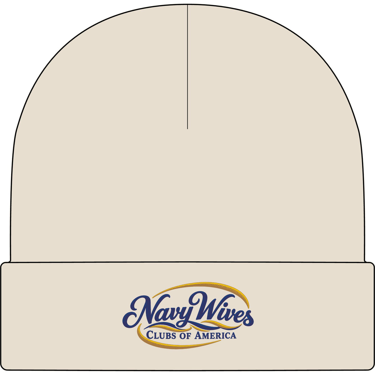 Navy Wives Clubs of America Embroidered Cuff Beanie