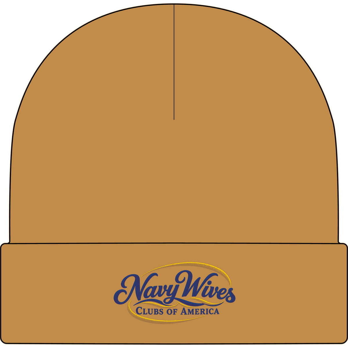 Navy Wives Clubs of America Embroidered Cuff Beanie