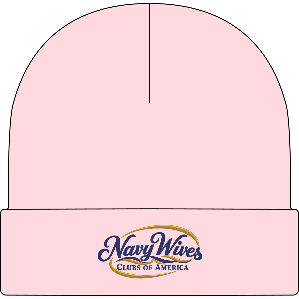 Navy Wives Clubs of America Embroidered Cuff Beanie
