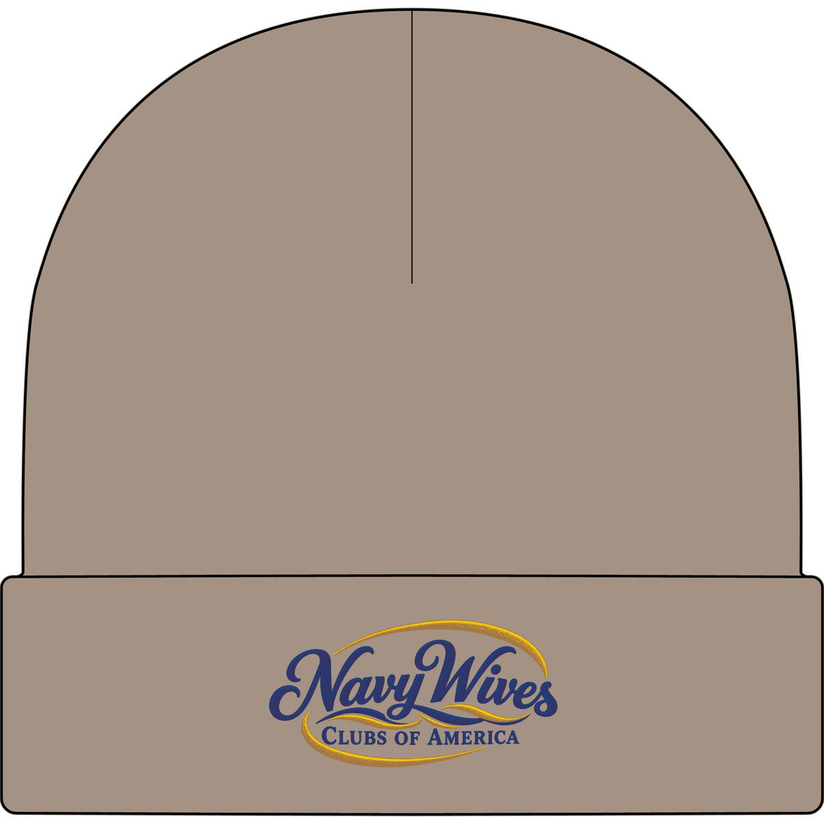 Navy Wives Clubs of America Embroidered Cuff Beanie