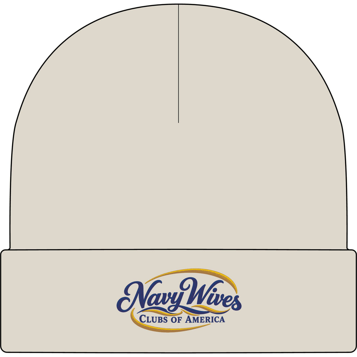 Navy Wives Clubs of America Embroidered Cuff Beanie