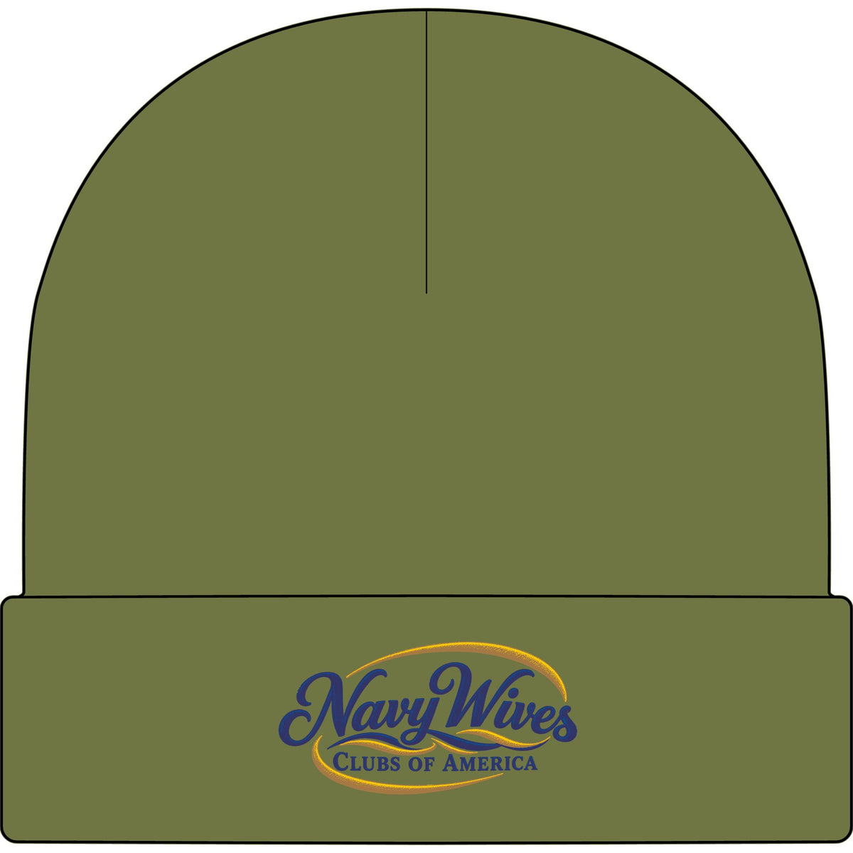 Navy Wives Clubs of America Embroidered Cuff Beanie