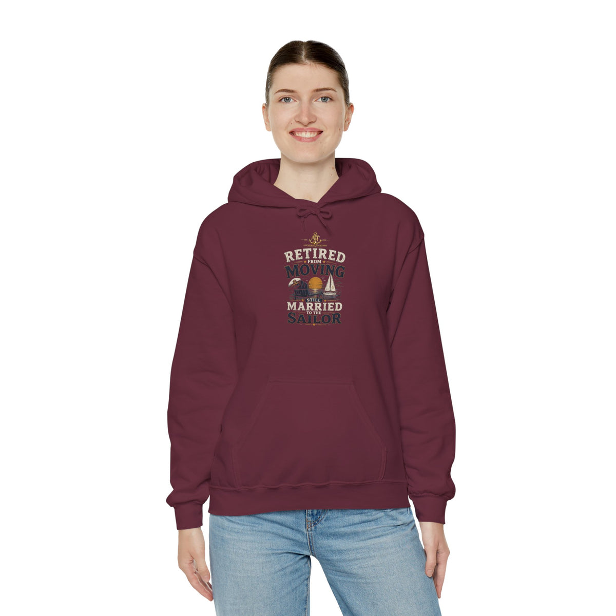 Retired Sailor Hoodie – "Retired Moving Weathered Sailor" Nautical Retirement Sweatshirt