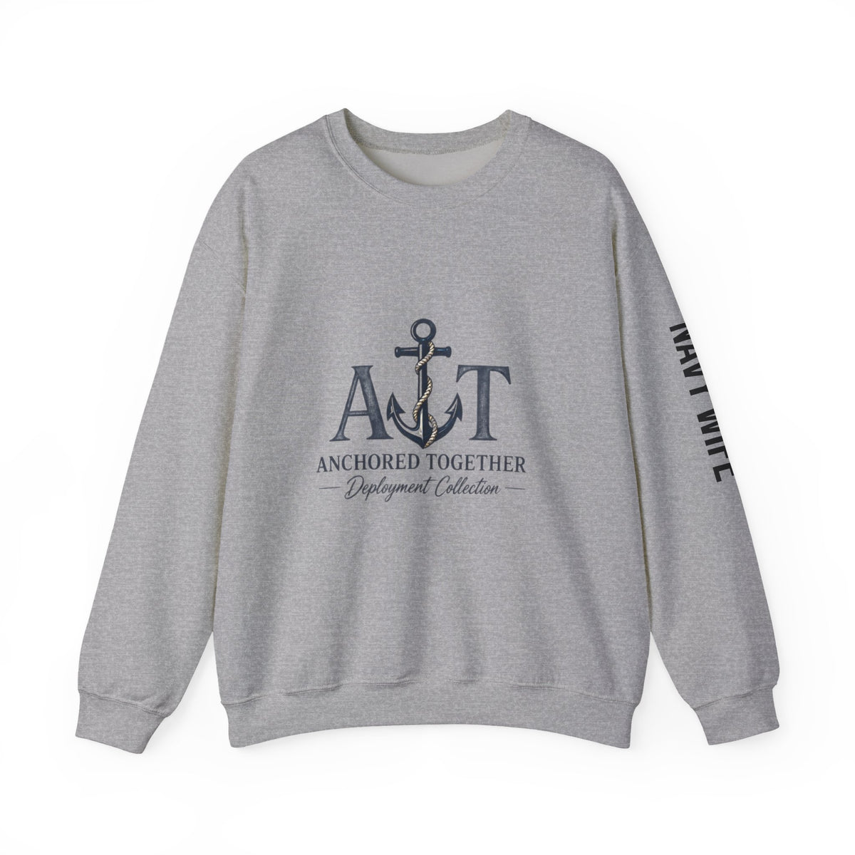 Miles Apart, Anchored Together — Military Deployment Sweatshirt | Navy Wife
