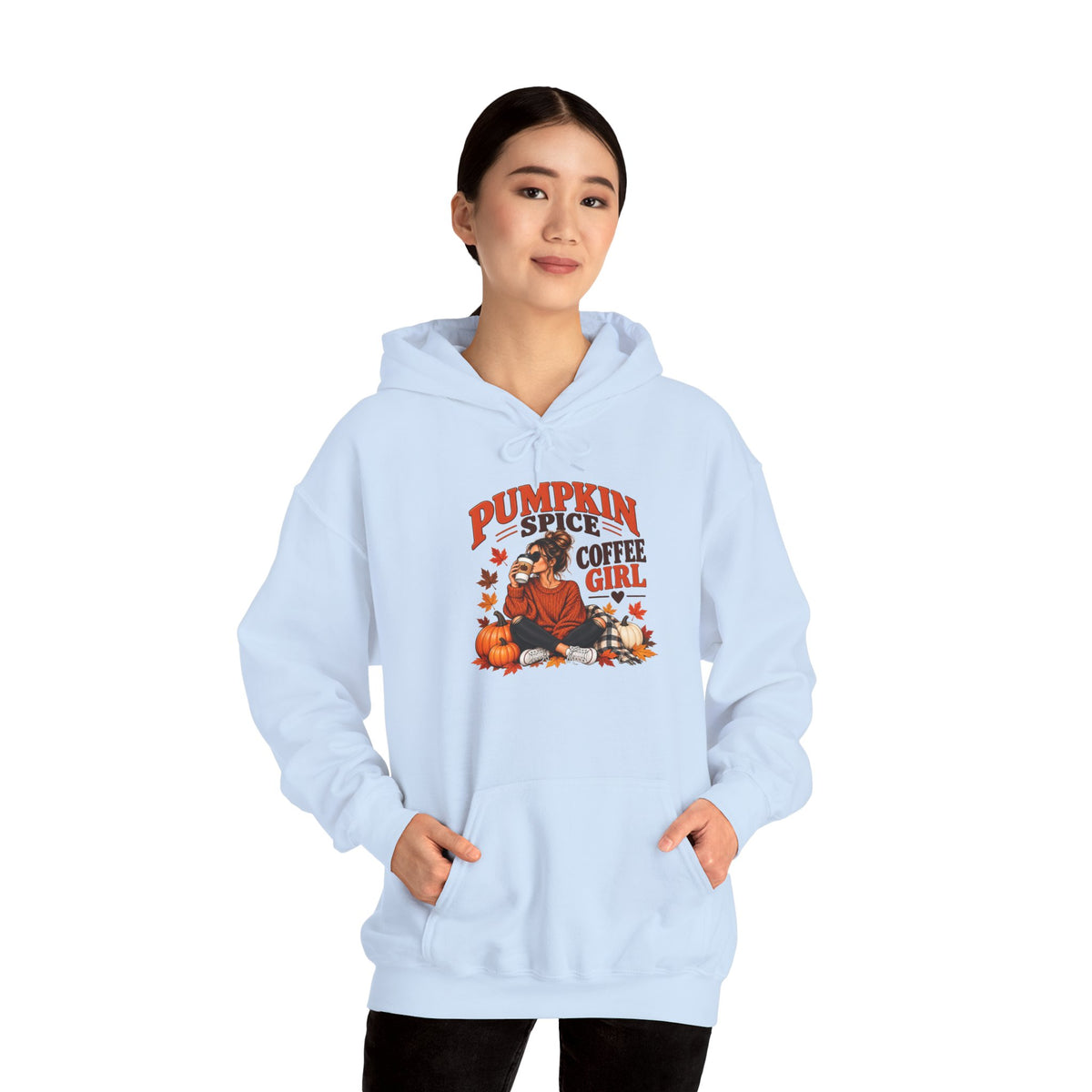 Pumpkin Spice Coffee Girl Hoodie — Fall Pumpkin Latte Graphic Sweatshirt