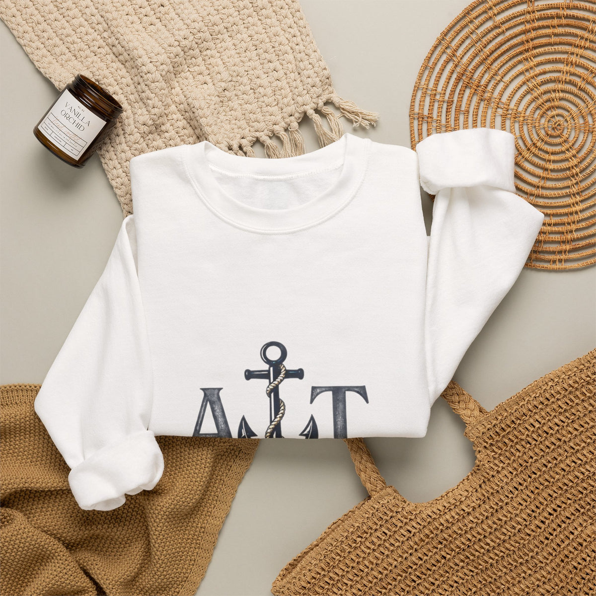 Miles Apart, Anchored Together — Military Deployment Sweatshirt | Navy Wife