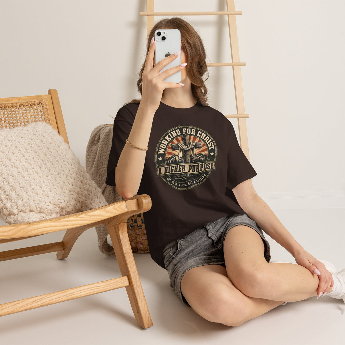 Chaplain T‑Shirt — "Working for Christ: A Higher Purpose" Christian Tee