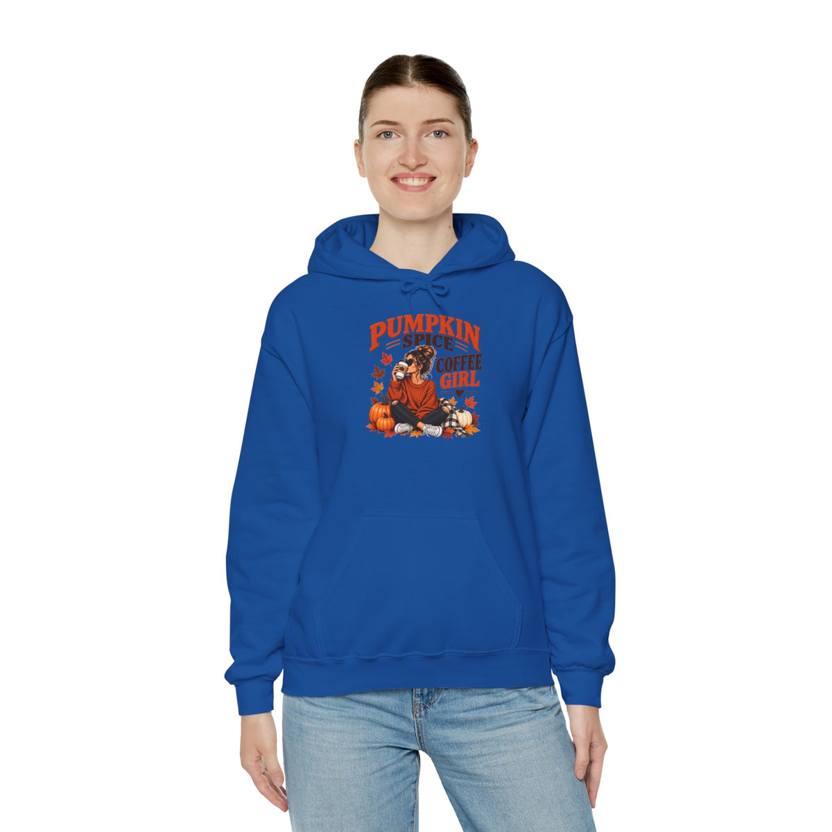 Pumpkin Spice Coffee Girl Hoodie — Fall Pumpkin Latte Graphic Sweatshirt