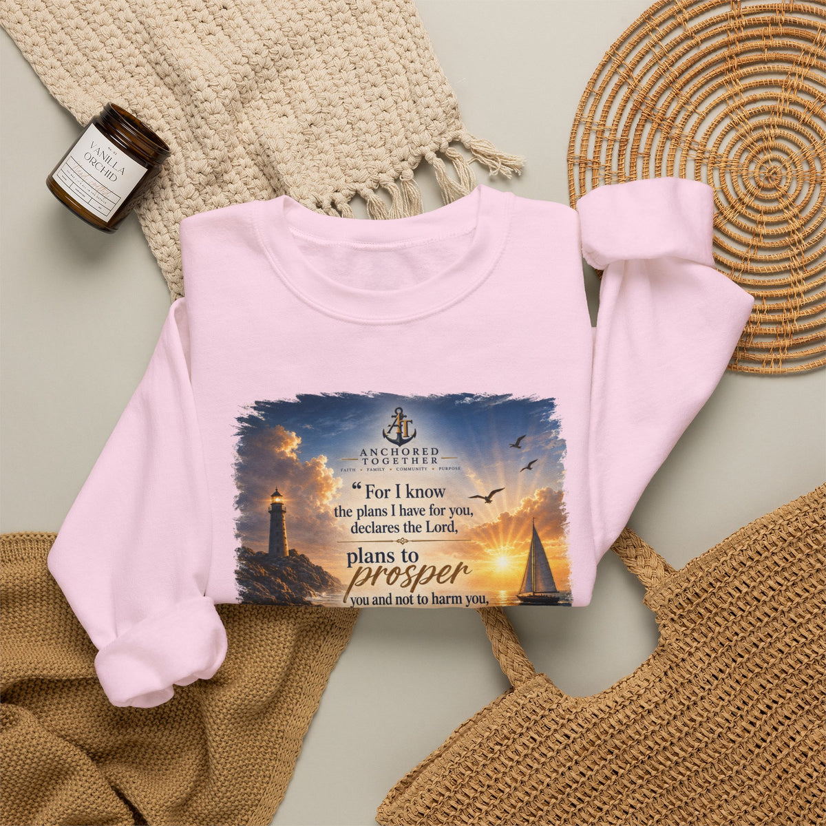 Jeremiah 29:11 Crewneck Sweatshirt — 'Plans to Prosper' Christian Faith Gift for Women