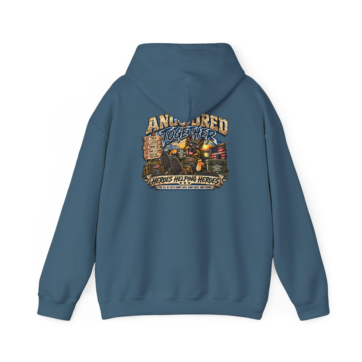 Anchored Together Hoodie — Heros Helping Heros
