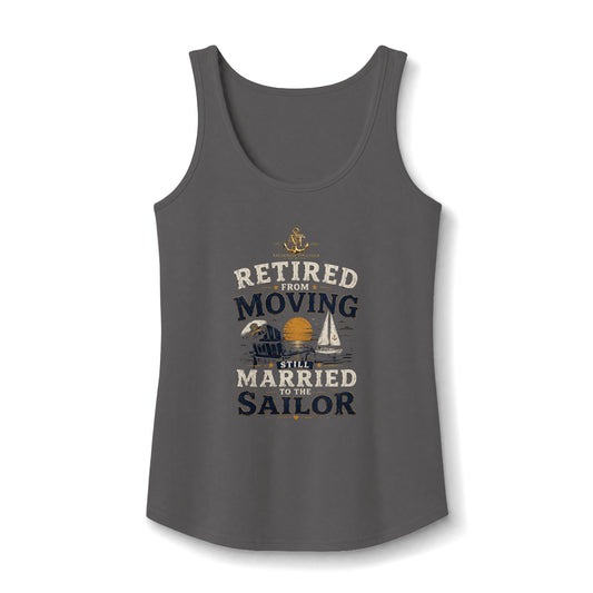 Anchored Together Retired Moving Married Sailor Tank Top