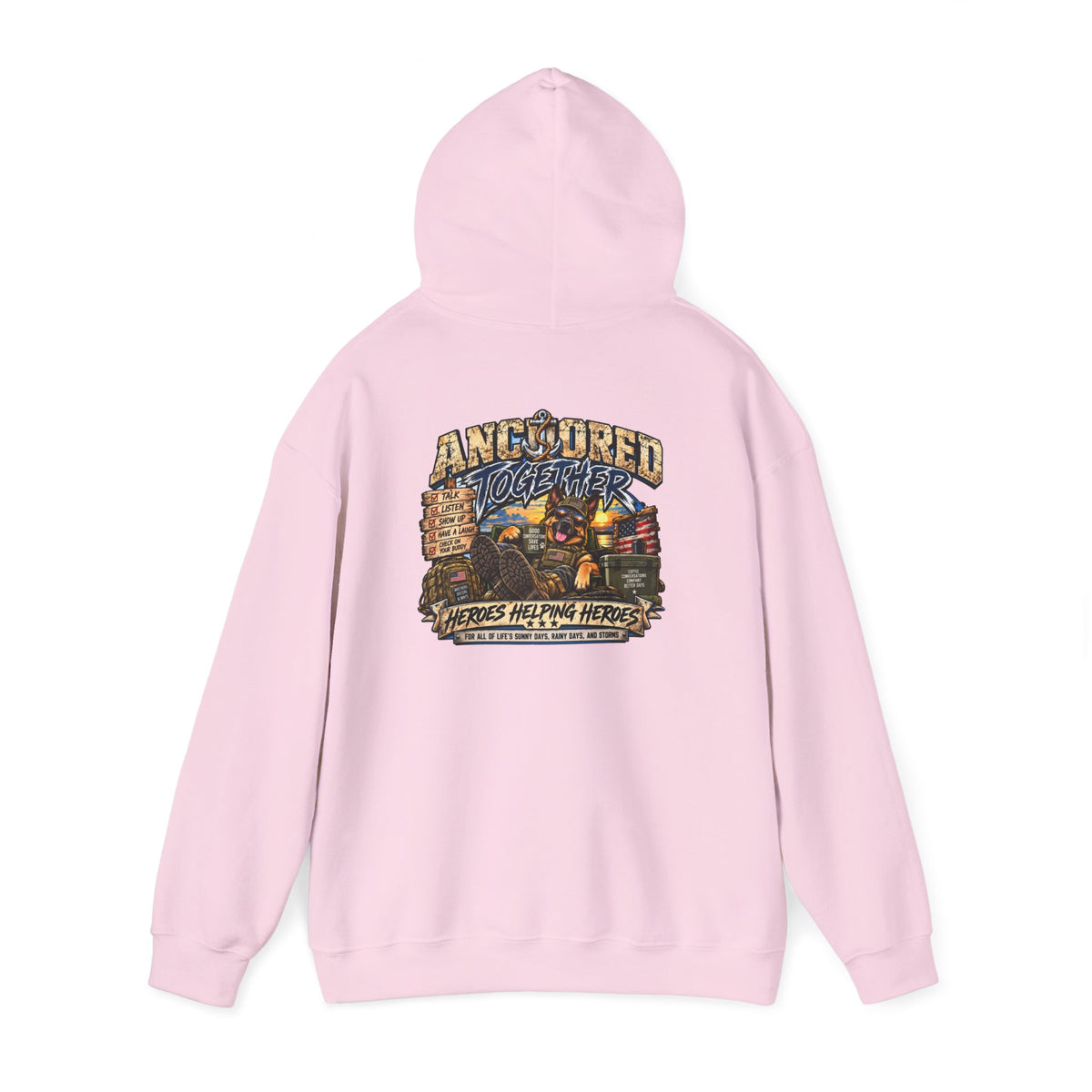 Anchored Together Hoodie — Heros Helping Heros