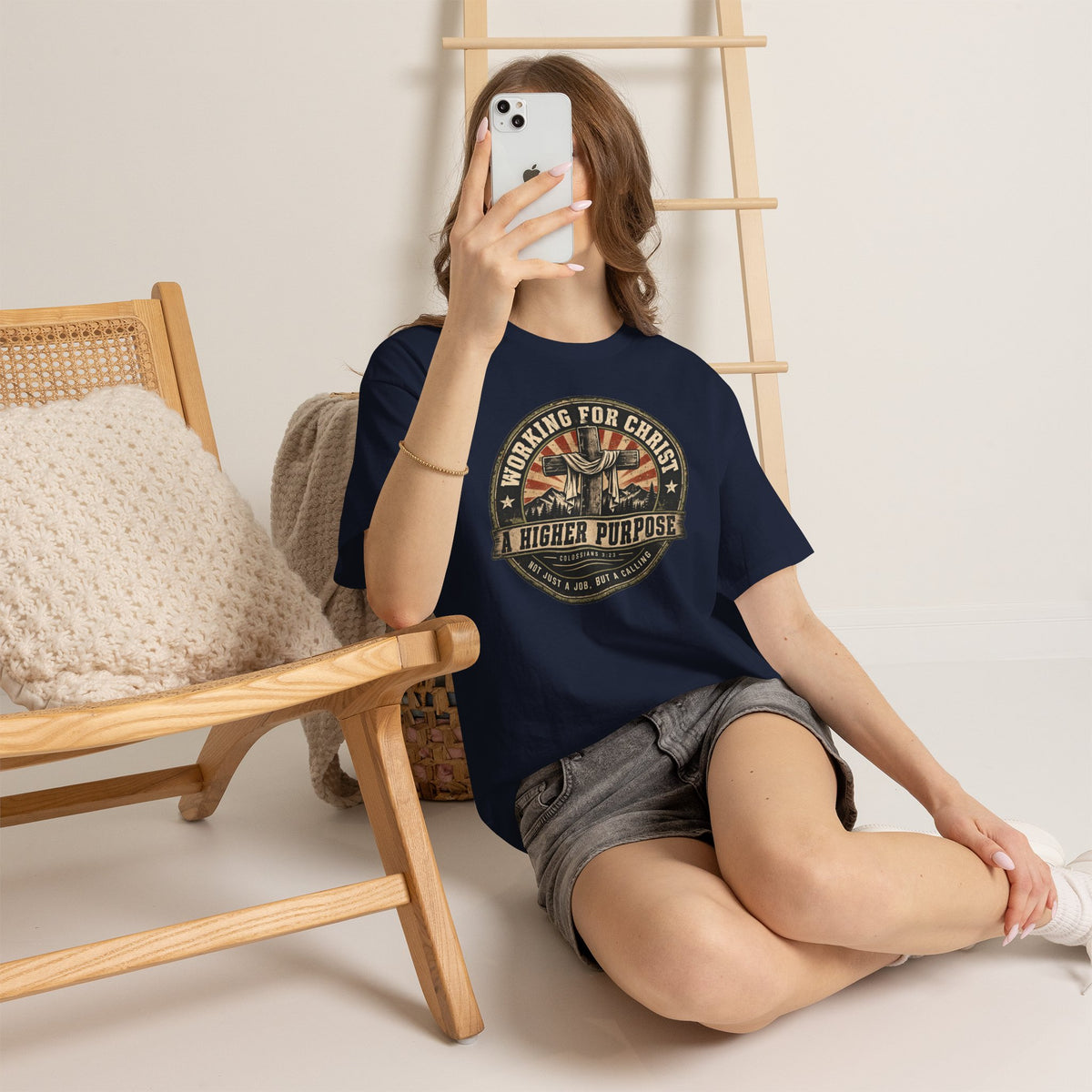 Chaplain T‑Shirt — "Working for Christ: A Higher Purpose" Christian Tee