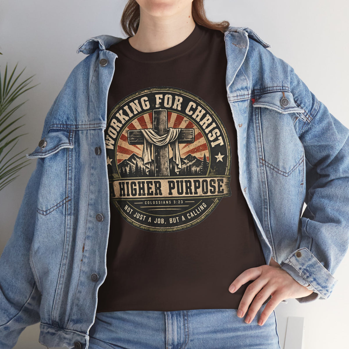 Chaplain T‑Shirt — "Working for Christ: A Higher Purpose" Christian Tee