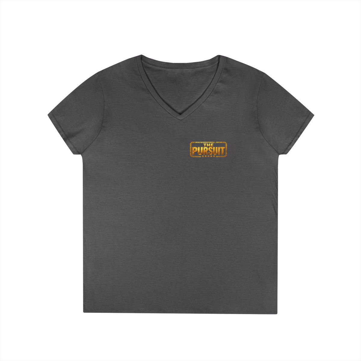 The Pursuit Mission in Progress V-Neck Tee — Travel Packing Graphic