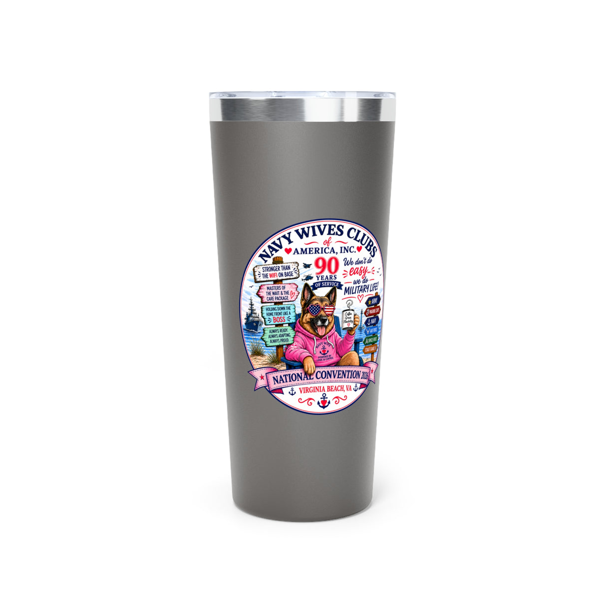 22oz Copper Vacuum Tumbler – “Passionate National President” Insulated Travel Cup