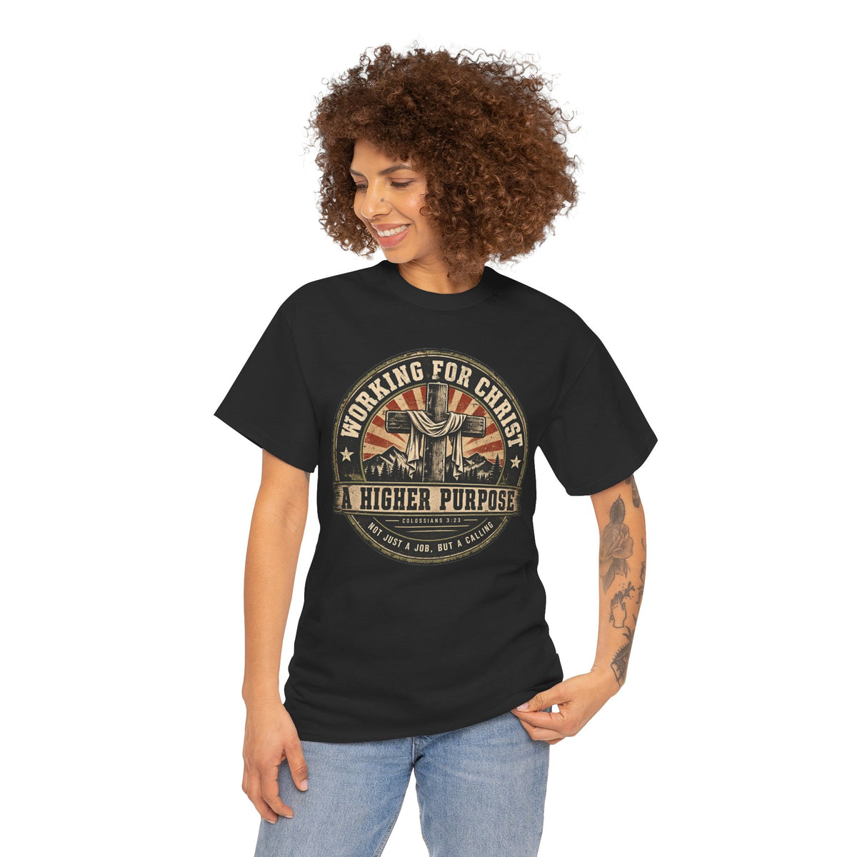 Chaplain T‑Shirt — "Working for Christ: A Higher Purpose" Christian Tee