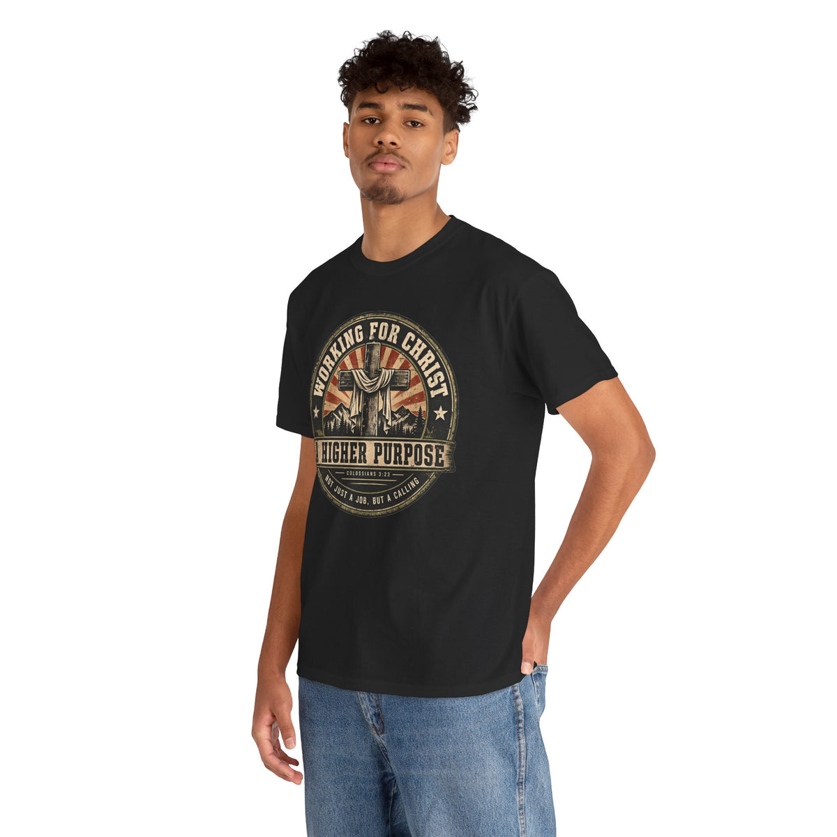 Chaplain T‑Shirt — "Working for Christ: A Higher Purpose" Christian Tee